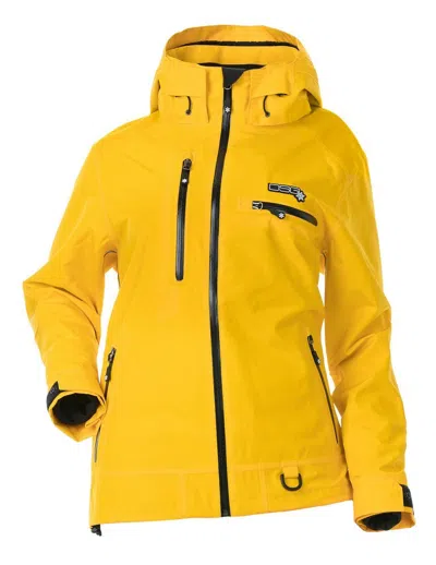 Pre-owned Divas Prizm Tech Winter Jacket Pineapple Snowmobile Jacket Coat Outer Wear In Yellow
