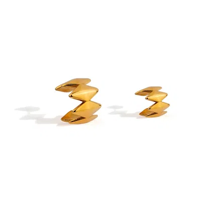 Divé Jewellery Women's New Edgy Earcuffs, Gold, 1 Pair, Designed By Rebeca Sá