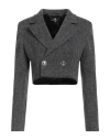 Divedivine Woman Blazer Charcoal Size 6 Polyester, Wool, Elastane In Gray