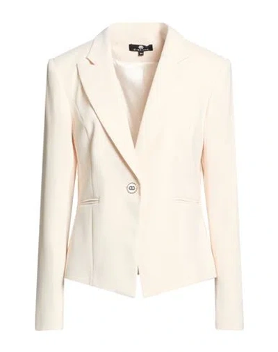 Divedivine Woman Blazer Cream Size 8 Polyester, Elastane In White