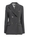 Divedivine Woman Blazer Grey Size 10 Polyester, Viscose, Elastane