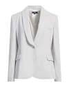 Divedivine Woman Blazer Light Grey Size 12 Polyester, Elastane