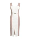 Divedivine Woman Midi Dress Camel Size 10 Polyester, Elastane In Neutral