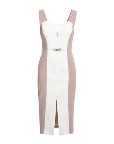 Divedivine Woman Midi Dress Camel Size 10 Polyester, Elastane In Neutral