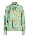 Divedivine Woman Shirt Turquoise Size 8 Viscose In Multi