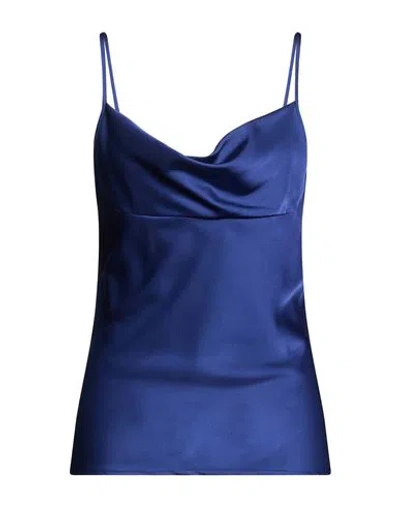 Divedivine Woman Top Bright Blue Size 10 Polyester, Elastane