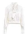 Divedivine Woman Top Off White Size 10 Polyester, Elastane In White
