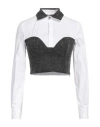 DIVEDIVINE DIVEDIVINE WOMAN TOP WHITE SIZE 8 POLYESTER, WOOL, ELASTANE