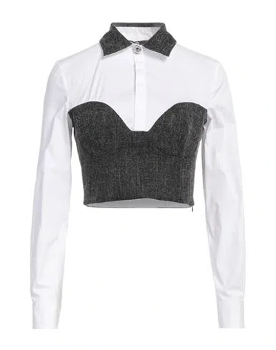 Divedivine Woman Top White Size 8 Polyester, Wool, Elastane