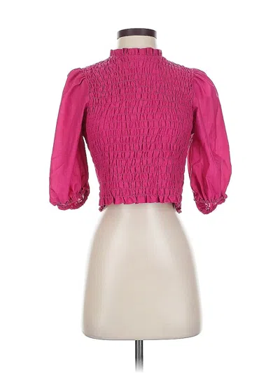 Pre-owned Divided By H&m 3/4 Sleeve Blouse In Pink