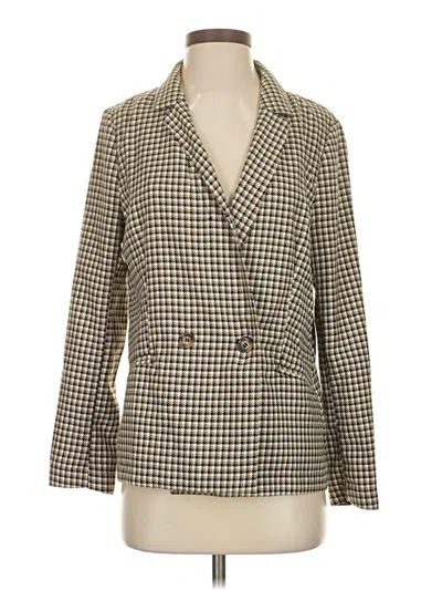 Pre-owned Divided By H&m 3/4 Sleeve Blouse In Tan