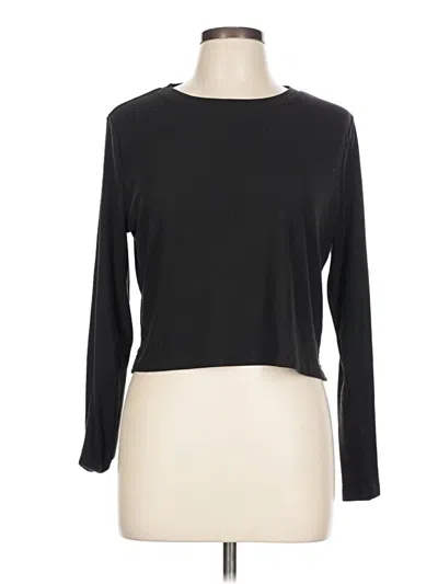 Pre-owned Divided By H&m 3/4 Sleeve T-shirt In Black