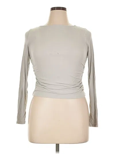 Pre-owned Divided By H&m 3/4 Sleeve T-shirt In Gray