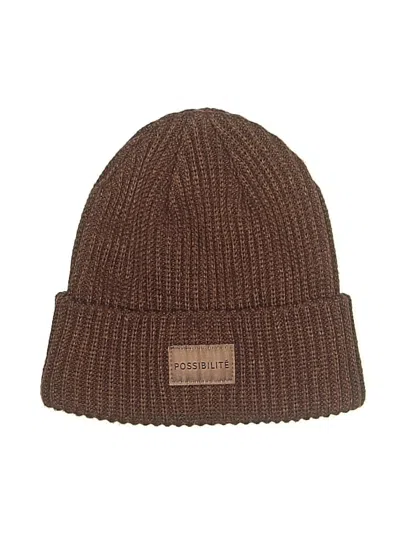 Pre-owned Divided By H&m Beanie Hat In Brown