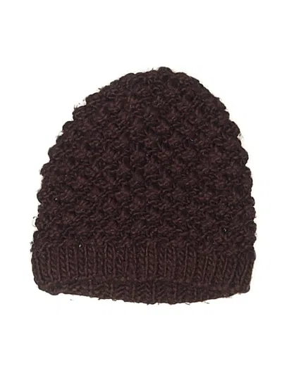 Pre-owned Divided By H&m Beanie Hat In Burgundy