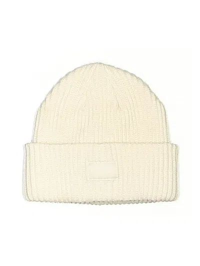 Pre-owned Divided By H&m Beanie Hat In Ivory