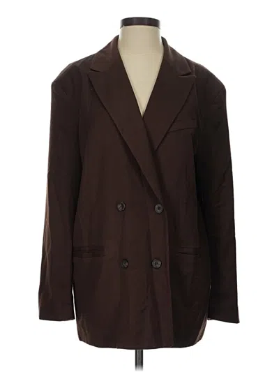 Pre-owned Divided By H&m Blazer Jacket In Brown