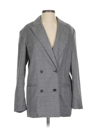 Pre-owned Divided By H&m Blazer Jacket In Gray