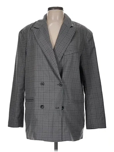 Pre-owned Divided By H&m Blazer Jacket In Gray