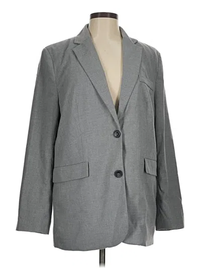 Pre-owned Divided By H&m Blazer Jacket In Gray