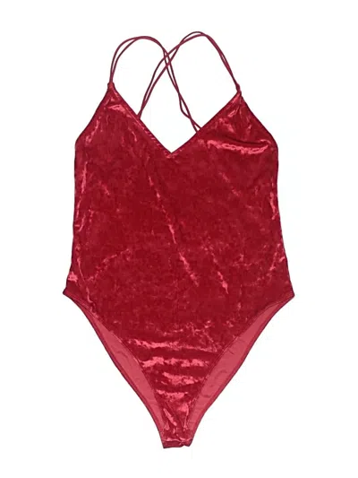 Pre-owned Divided By H&m Bodysuit In Burgundy