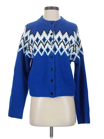 Pre-owned Divided By H&m Cardigan Sweater In Blue