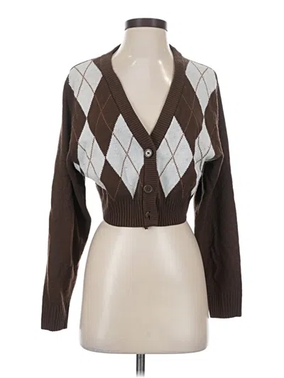 Pre-owned Divided By H&m Cardigan Sweater In Brown