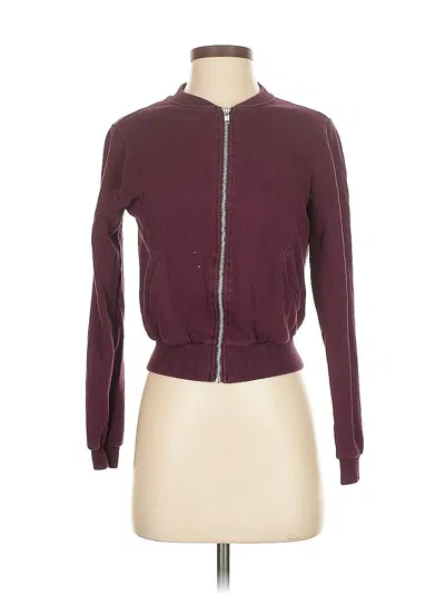 Pre-owned Divided By H&m Cardigan Sweater In Burgundy