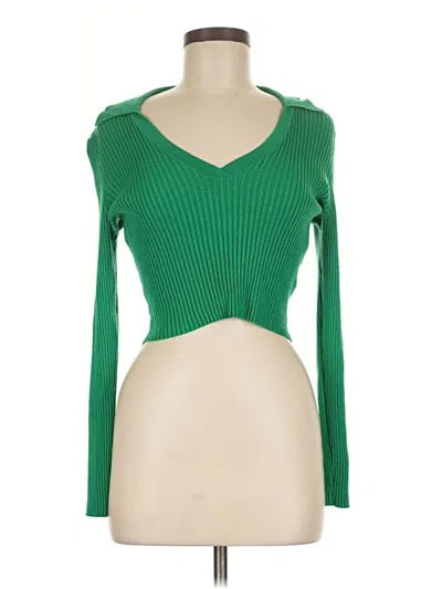 Pre-owned Divided By H&m Cardigan Sweater In Green
