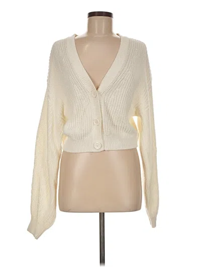 Pre-owned Divided By H&m Cardigan Sweater In Ivory