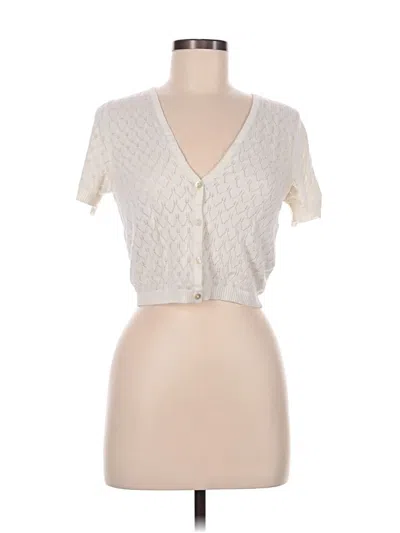 Pre-owned Divided By H&m Cardigan Sweater In Ivory