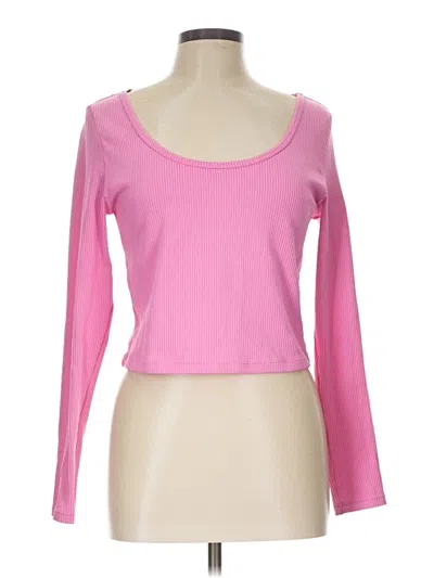 Pre-owned Divided By H&m Cardigan Sweater In Pink