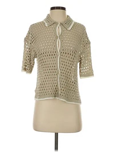 Pre-owned Divided By H&m Cardigan Sweater In Tan