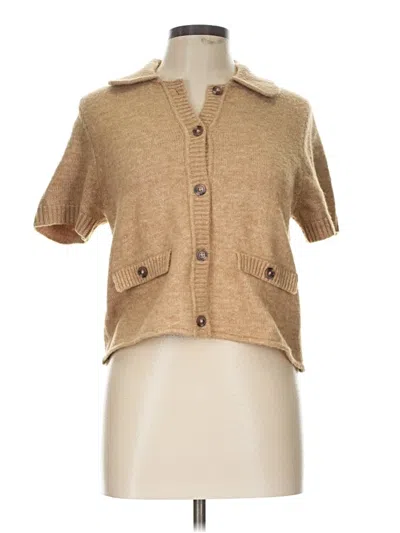 Pre-owned Divided By H&m Cardigan Sweater In Tan