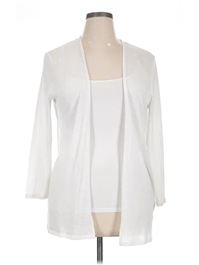 Pre-owned Divided By H&m Cardigan Sweater In White