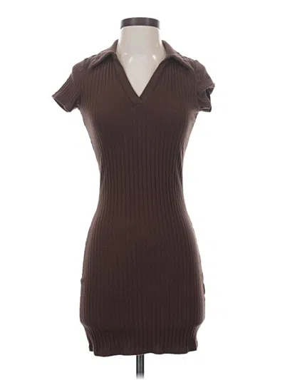 Pre-owned Divided By H&m Casual Dress In Brown
