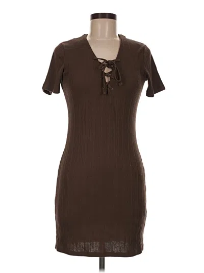 Pre-owned Divided By H&m Casual Dress In Brown