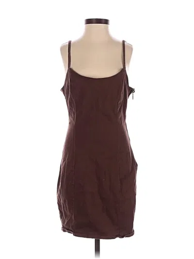 Pre-owned Divided By H&m Casual Dress In Brown