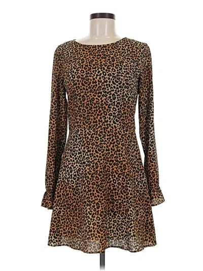 Pre-owned Divided By H&m Casual Dress In Brown