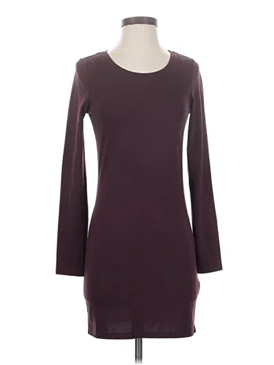 Pre-owned Divided By H&m Casual Dress In Burgundy