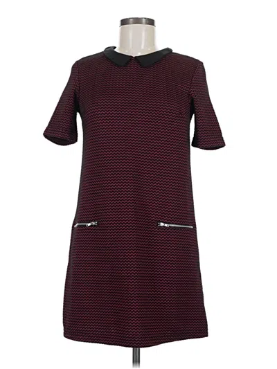Pre-owned Divided By H&m Casual Dress In Burgundy