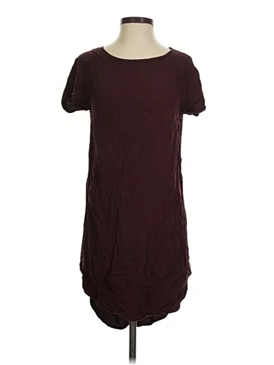 Pre-owned Divided By H&m Casual Dress In Burgundy