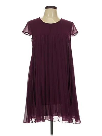 Pre-owned Divided By H&m Casual Dress In Burgundy