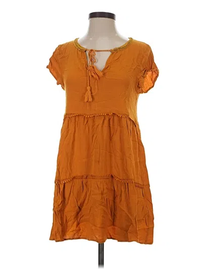 Pre-owned Divided By H&m Casual Dress In Orange