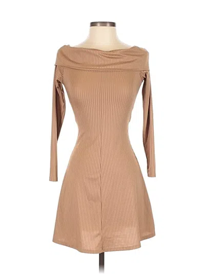 Pre-owned Divided By H&m Casual Dress In Tan
