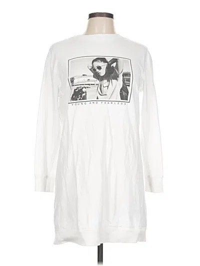 Pre-owned Divided By H&m Casual Dress In White