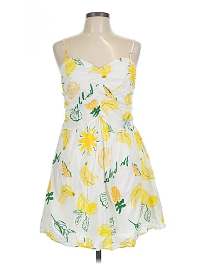 Pre-owned Divided By H&m Casual Dress In Yellow
