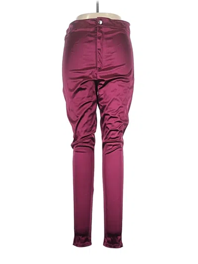 Pre-owned Divided By H&m Casual Pants In Burgundy