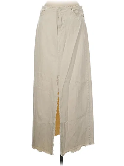 Pre-owned Divided By H&m Casual Skirt In Ivory