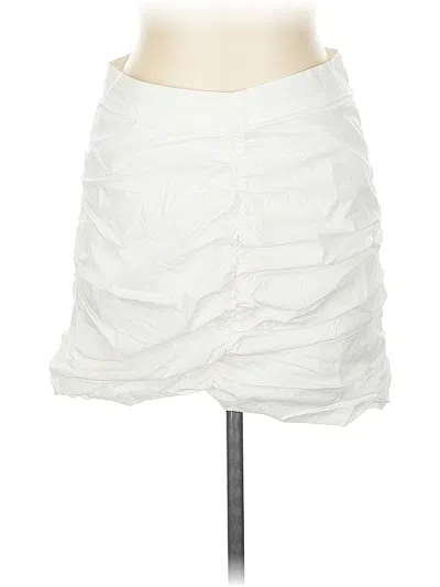 Pre-owned Divided By H&m Casual Skirt In White